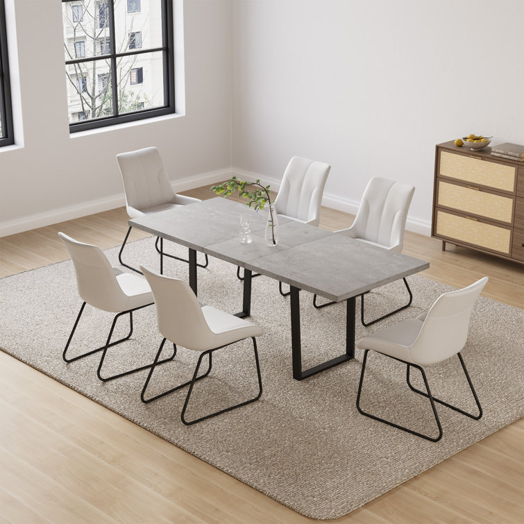 Ivy Bronx Felisia 7 Piece Extendable Dining Table Set For 6 8